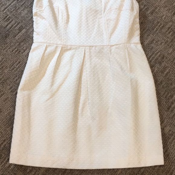Worthington Cream Patterned Tulip Dress Sz 16 - Picture 3 of 10